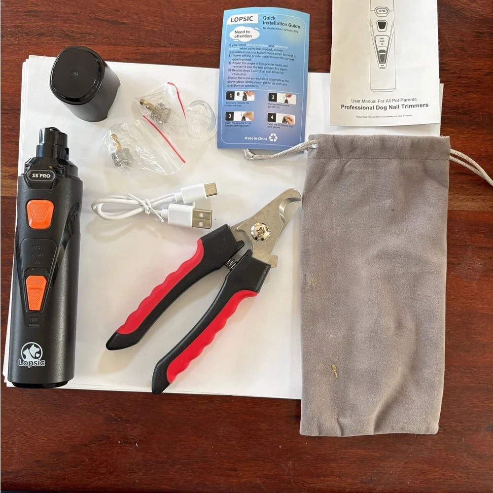 Lopsic S5 Pro Professional Dog Nail Trimmer Set New Without Box Never Used